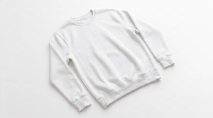 <b>Men's</b> <b>White</b> O-Neck <b>Sweatshirt</b> 100% Cotton Knitted Regular Fit Casual Pullover Solid Color Long Sleeve Autumn Wear - Product Image 5