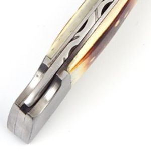 Navajas Plegables de Acero de Damasco Hechas a Mano con Mango de Hueso Natural, Herramientas de Corte Personalizadas para Acampar y Cazar al Aire Libre - Product Image 6