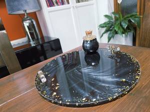 Eco Friendly Modern Round Resin Serving <b>Tray</b> for <b>Office</b> and Hotels Dishwasher Safe Polished Finish by Ocean export - Product Image 6
