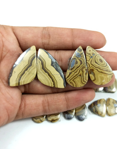 Natural Schalenblende Brown Cabochon Hand Polished Bulk Loose Gemstones Semi-Precious Cabs Rajasthan for Jewelry - Product Image 5