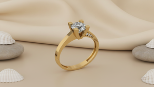 Anillo Solitario Catedral de Oro 10k Hecho a Mano, Directo de Fábrica, Anillo de Compromiso con Diamante Cultivado en Laboratorio VVS1 para Mujer, Proveedor de Joyería Personalizada - Product Image 3