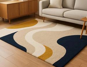 Alfombras Modernas Hechas a Mano, Alfombras de Lana Hechas a Mano en India para Sala de Estar, Alfombra, Tapete - Product Image 3