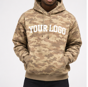 Sweat-shirt à capuche camouflage personnalisé pour homme, en molleton de coton épais, motif désert - Product Image 1