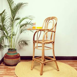 Silla alta de ratán de fabricante vietnamita, silla de alimentación para bebés de caña resistente, sillas altas portátiles para niños - Product Image 2
