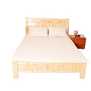 Sábana Plana de Algodón Orgánico de Alta Calidad, 400 Hilos, Transpirable, Resistente, Anti-Pilling, Diseño Liso, para Hogar, Hotel, Hospital - Product Image 1