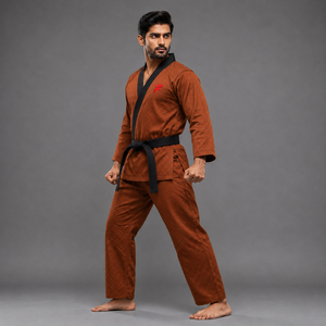 Combinaison de taekwondo respirante à double V, fabriquée avec des matériaux légers assurant confort, confiance et liberté de mouvement. - Product Image 3