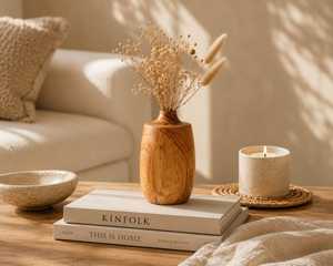 Vase à fleurs en bois fait main, économique, pour cadeaux de pendaison de crémaillère, décoration intérieure et design d'intérieur de bureau - Product Image 2