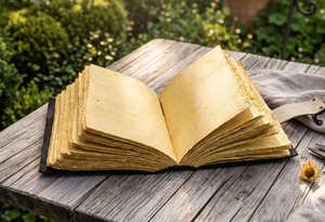 Diario botánico de cuero hecho a mano con tapa dura, diseño Árbol de la Vida, con borde deshilachado, 200 páginas - Regalo estilo Cottagecore - Product Image 3
