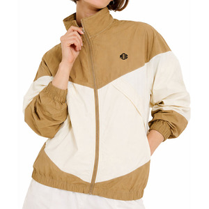 Trendy Beige nylon windbreaker Fashion Style Outdoor Hiking <b>Jacket</b> Color Block Zip Up Waterproof Windbreaker <b>Women's</b> <b>Jackets</b> USA - Product Image 5