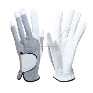 Guantes de golf de cuero genuino personalizados de alta calidad hechos en Indonesia para mujeres y hombres con malla transpirable para deportes - Product Image 1