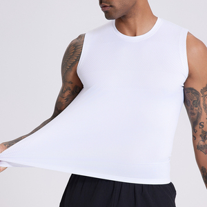 Camisetas sin mangas de poliéster para hombre, para entrenamiento de verano, culturismo, gimnasio, que absorben la humedad, ligeras, para fitness activo - Product Image 3