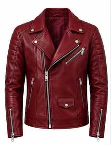 Chaqueta de Cuero para Hombre de Primera Calidad con Cierre de Cremallera - Product Image 3