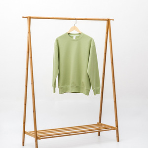 เสื้อสเวตเชิ้ตคอกลมผู้หญิง ผ้าฝ้ายถัก 100% สีพื้น แขนยาว ใส่ได้ในฤดูใบไม้ร่วง ป้องกันขนร่วง ทรงปกติ - Product Image 5