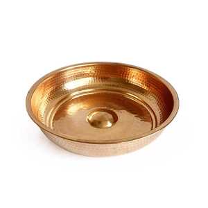 Handmade Copper Bath Bowl 16-20cm Modern Design Waterproof Durable Eco-Friendly Easy Cleaning <b>Sink</b> - Product Image 2