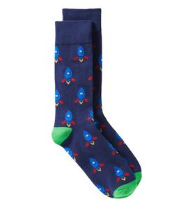 Chaussettes d'équipage ODM avec motifs de vaisseaux spatiaux pour hommes Logo personnalisé coton peigné respirant fabricant vietnamien de haute qualité - Product Image 1