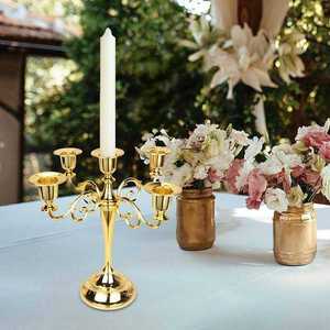 Porte-bougie en aluminium doré de luxe, de haute qualité, moderne, pour mariage, centre de table décoratif pour la maison, à bas prix - Product Image 5