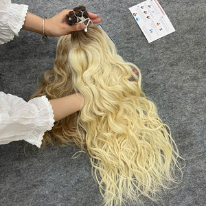 Extensions de cheveux naturels ondulés à pointe plate mini, 100 % cheveux humains vietnamiens, couleurs blondes, fournisseur de premier plan - Product Image 3