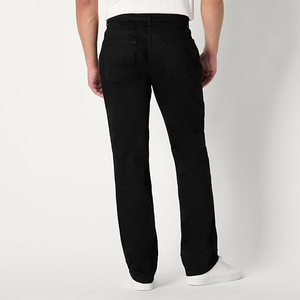 Pantalon sur mesure pour homme, coupe large, 100% coton foncé, design unique, respirant, taille mi-haute, motif uni, look décontracté printemps - Product Image 2