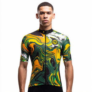 Conjunto de Ciclismo de Manga Corta Sublimado, Jersey de Secado Rápido, Ropa Deportiva para Hombre, Conjunto de Jerseys de Ciclismo Personalizados - Product Image 1