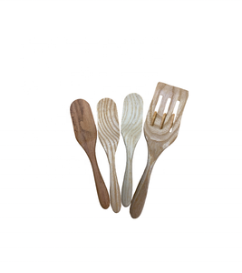 Cuillères d'ustensiles en bois faites à la main/Cuillère en bois sculptée à la main 17cm de longueur pour couverts dîner maison Restaurant fête vaisselle - Product Image 2