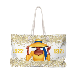 กระเป๋า Blue Gold 1922 Weekender รุ่น SGR ของขวัญสำหรับเพื่อนเจ้าสาว กระเป๋าเดินทางไปทะเล กระเป๋าสะพายขนาดใหญ่ ใส่ของได้เยอะ กระเป๋าสำหรับค้างคืน แบบสั่งทำพิเศษ - Product Image 1