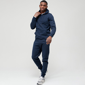 Conjunto Deportivo de Invierno para Hombre, 100% Algodón, Diseño 2 en 1, Antiolor, Personalizable, OEM, Sudadera con Capucha y Pantalones Deportivos - Product Image 1