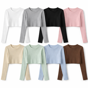 Camisetas Cortas de Manga Larga Personalizadas al por Mayor para Mujer - Proveedor y Fabricante OEM en Grandes Cantidades - Product Image 5