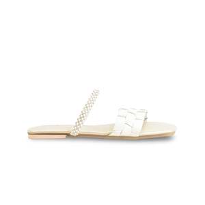 Filles Crème Sports pour Pantoufles Formelles KD5624 - Product Image 4