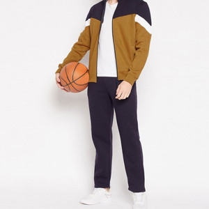 Mens Premium Color Block <b>Hooded</b> Tracksuit Full Sleeve <b>Zip</b> Hoodie Casual Sportswear Set Autumn Collection Made in Pakistan - Product Image 6