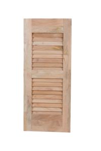 บานประตูหน้าต่างไม้เนื้อแข็งสไตล์บ้านไร่ แผงบังตาแบบบานเกล็ดสำหรับห้องน้ำ ห้องนั่งเล่น ตกแต่งสไตล์เรียบง่าย - Product Image 4