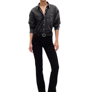 Comfortable <b>Denim</b> <b>Fabric</b> Women's <b>Denim</b> Shirt Wholesale Customizable Cotton - Product Image 2