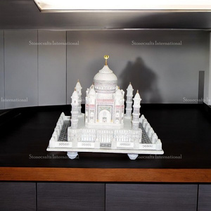 Estatua de Taj Mahal de mármol blanco de calidad superior, decoración elegante de mármol Natural para el hogar, decoración para sala de estar DE LA India - Product Image 2