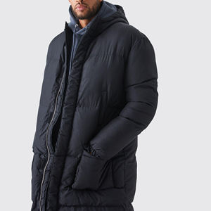Veste d'hiver matelassée et respirante pour homme, grande taille, imperméable, avec col rabattable et caractéristiques coupe-vent - Product Image 4