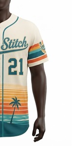 Maillot de baseball blanc à manches courtes pour homme, imprimé numérique, respirant, séchage rapide, coupe classique, numéro 21, logo frontal, été - Product Image 5