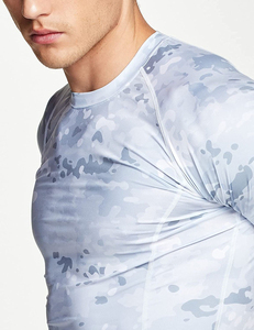 High Quality Design Your Own Lightweight Breathable Seamless Spandex <b>Compression</b> <b>Shirt</b> Four-Way Stretch Crew Neck Full Sleeve - Product Image 5