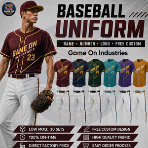 Tenue d'équipe sportive personnalisée entièrement sublimée, de bonne qualité, au meilleur prix, tissu respirant, uniforme de baseball - Product Image 3