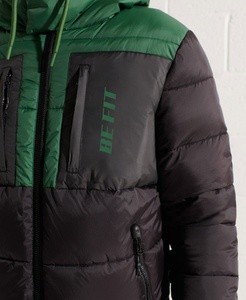 Chaqueta de invierno de algodón para hombre al por mayor cortavientos acolchado de trabajo largo con capucha de cuello levantado talla XL servicio OEM personalizado - Product Image 6