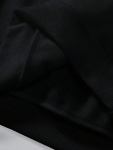 Sweat à capuche noir surdimensionné pour homme avec motif croix brodé en coton French Terry, vêtement décontracté pour l'automne - Product Image 4