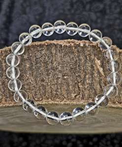 Bracelet en quartz sphatique transparent de qualité export, 8 mm, pour la méditation, le Reiki et la guérison spirituelle, au meilleur prix du marché - Product Image 5