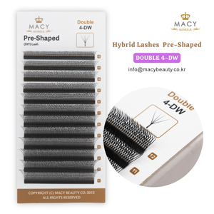 Pestañas Híbridas Preformadas Dobles 4-DW DIY Lash MACY BEAUTY KOREA Extensiones de Pestañas Premium al por Mayor Pestañas Personalizadas Negras - Product Image 5