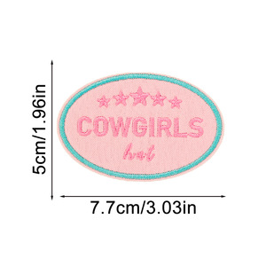 Factory Price Twill Bulk Order <b>Sew</b> <b>on</b> Badge <b>Patch</b> West Cowboy Custom Embroidered <b>Patch</b> for Truck Hat - Product Image 2