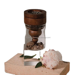 Brûleur d'encens en bois de Sesham naturel de luxe avec base acrylique Mubkhar arabe fait à la main pour la maison mosquée Ramadan Eid décoration - Product Image 4