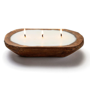 Nouvelle Arrivée - Grand Bol à Pâte Sculpté à la Main - Rustique - En Bois - Pour la Fabrication de Bougies - Ovales - Bols à Pâte en Bois pour la Décoration de la Maison - Product Image 2