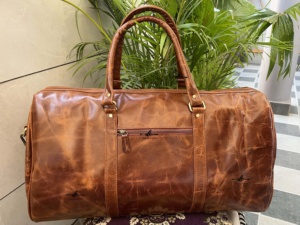 Nouveau design Sacs de voyage en cuir Crunch, sacs multi-usages faits main, sac de voyage unisexe grande taille, sac à main multi-usages en cuir de cheval - Product Image 4