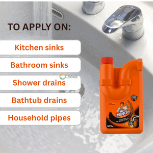 น้ำยาล้างท่ออ่างล้างจาน 500 มล. ส่วนผสมเข้มข้น สำหรับห้องครัวและห้องน้ำ ขจัดสิ่งอุดตัน คราบไขมัน เส้นผม คราบสบู่ - Product Image 6