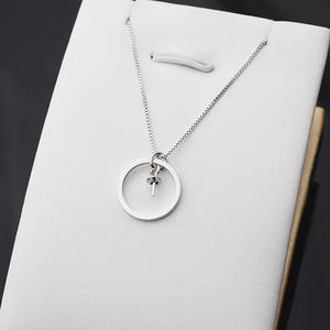 Bijoux en argent S925 pour femmes, ensemble de chaîne de clavicule avec pendentif en perle de 5 à 8 mm, accessoires de bricolage, support vide, composants de bijoux - Product Image 1