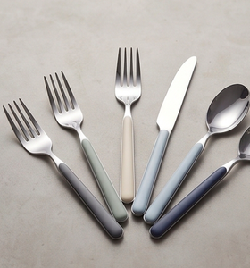 Minimalist Metal Flatware Set With Mirror Polished <b>Stainless</b> <b>Steel</b> <b>Cutlery</b> For Catering And Wedding Use - Product Image 3