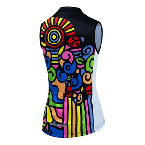 เสื้อแจ็คเก็ตปั่นจักรยานแบบไม่มีแขน MANGOES FASHION สำหรับผู้ชาย ทรงพอดีตัว กันลม แห้งเร็ว ระบายอากาศได้ดี ผลิตจากโพลีเอสเตอร์ 100% สำหรับปั่นจักรยานบนถนน - Product Image 2