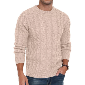 Pull-over pour homme en viscose/coton, tricoté de haute qualité, décontracté, anti-boulochage, séchage rapide, poids du tissu 260g, faible MOQ - Product Image 2