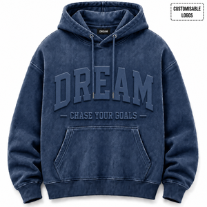 HIGH QUALITY <b>Three</b>-dimensional 3D Embossed Winter Hoodie Custom Logo Pure 100% Cotton Embroidery Oversized Streetwear Hoodies - Product Image 5